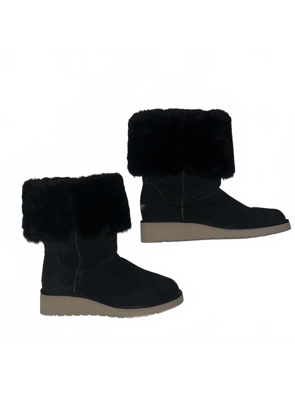 Koolaburra by UGG Black Faux Fur Cuff Winter Boots Women’s Size 8 New No Box